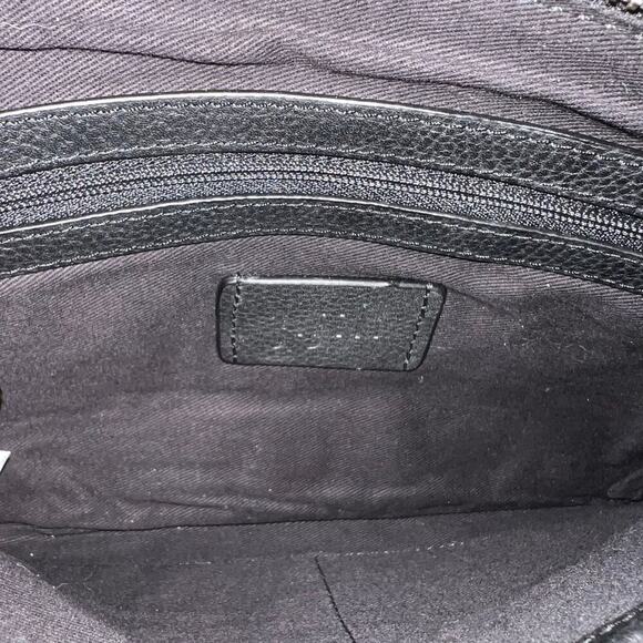 J Jill Perfect Convertible Crossbody Purse Black Pebbled Leather Bag - Picture 7 of 9